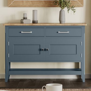 Signature Wooden Sideboard With 2 Doors And 2 Drawers In Blue