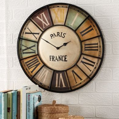 Chalet Metal Industrial Style Clock