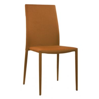 Chatham Set Of 4 Stackable Fabric Dining Chairs In Orange