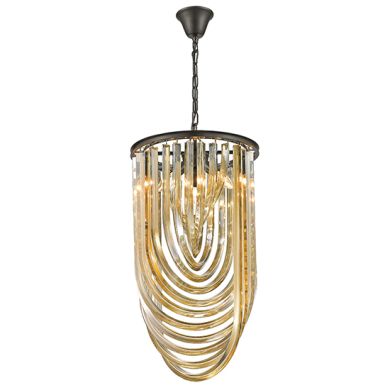 Chelsea 3 Bulbs Statement Ceiling Pendant Light In Champagne Gold