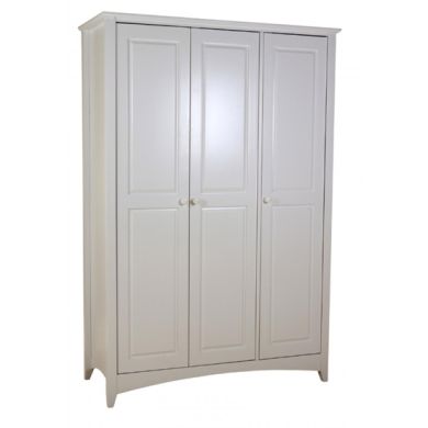 Chelsea Wooden Wardrobe In White With 3 Doors