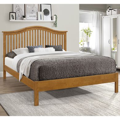 Chester Wooden Double Bed In Honey Oak