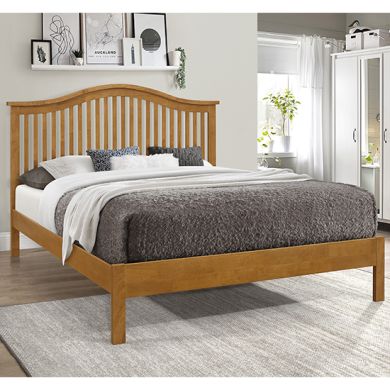 Chester Wooden King Size Bed In Honey Oak