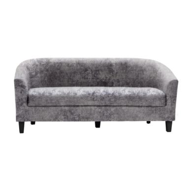 Claridon Crushed Velvet 3 Seater Sofa In Silver