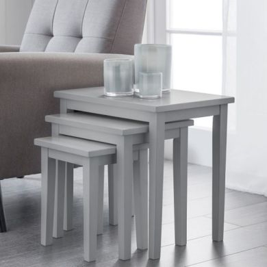 Cleo Wooden Nest Of Tables In Grey