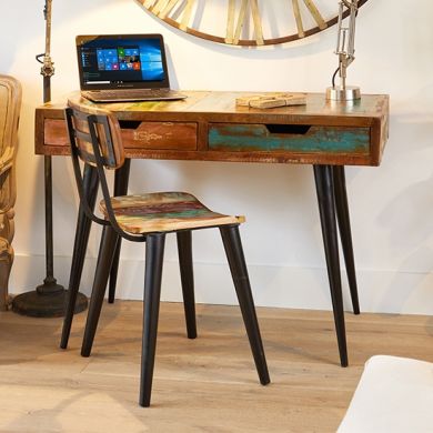Coastal Chic Wooden Laptop Desk In Reclaimed Wood