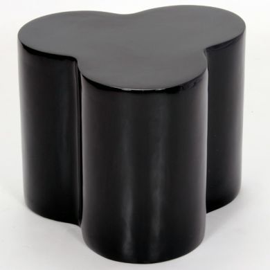 Colbert Wooden Lamp Table In Black High Gloss