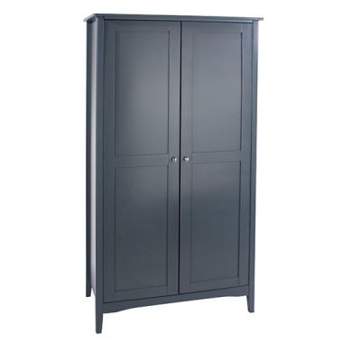 Como Wooden 2 Doors Wardrobe In Dark Blue