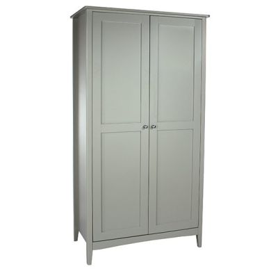 Como Wooden 2 Doors Wardrobe In Soft Grey