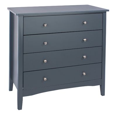 Como Wooden Chest Of 4 Drawers In Dark Blue