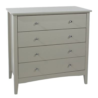 Como Wooden Chest Of 4 Drawers In Soft Grey