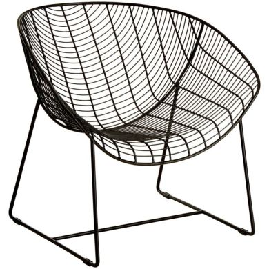 Corina Metal Accent Chair In Black