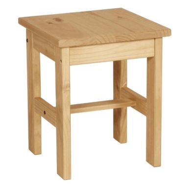 Corona Wooden Dressing Stool In Distressed Pine