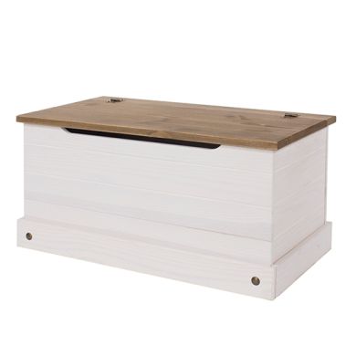 Corona Wooden Storage Trunk In White