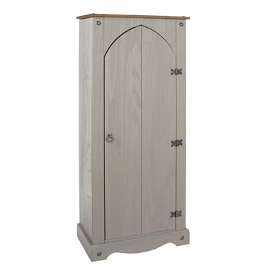 Corona Wooden Vestry Storage Cupboard In Grey