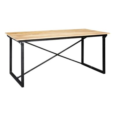 Cosmo Dining Table In Reclaimed Wood With Black Metal Legs