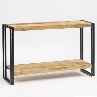 Cosmo Industrial Wooden Console Table In Reclaimed Wood