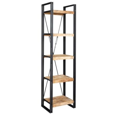 Cosmo Slim Open Bookcase In Reclaimed Wood