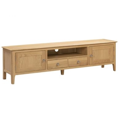 Cotswold Wooden 2 Doors 2 Drawers TV Stand In Natural