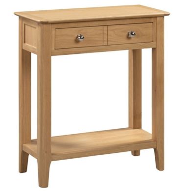 Cotswold Wooden 2 Drawers Console Table In Natural