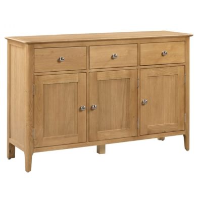 Cotswold Wooden 3 Doors 3 Drawers Sideboard In Natural