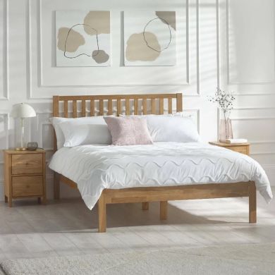 Coxmoor Wooden King Size Bed In Oak