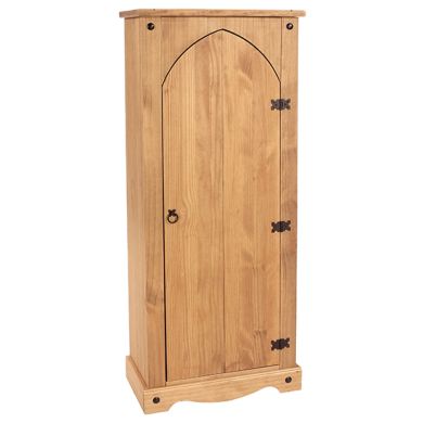 Corona Wooden Wardrobe With 1 Door In Natural