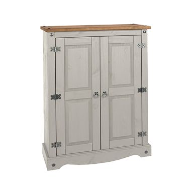 Corona Wooden Sideboard With 2 Doors In Grey