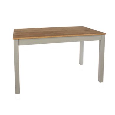 Corona Linea Small Rectangular Wooden Dining Table In Grey