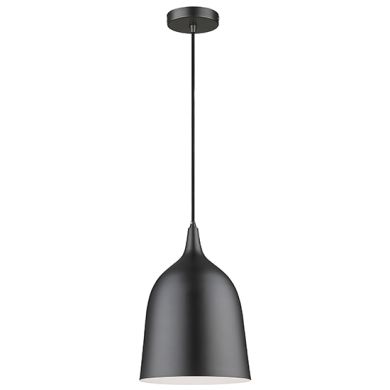 Crofton 1 Bulb Ceiling Pendant Light In Matt Black
