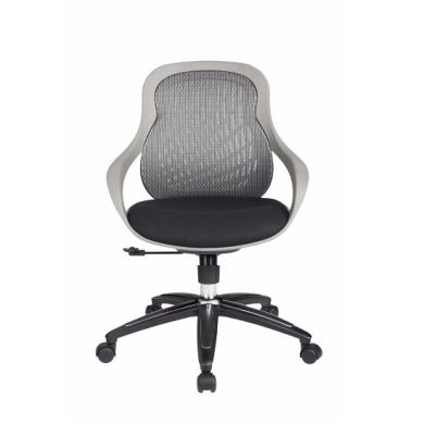 Croft Mesh Back Fabric Seat Designer Chair In Grey