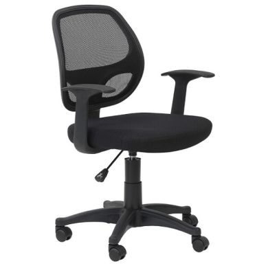 Davis Mesh Back Fabric Seat Office Chair In Black