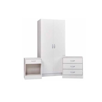 Delta Wooden Bedroom Furniture Set In White