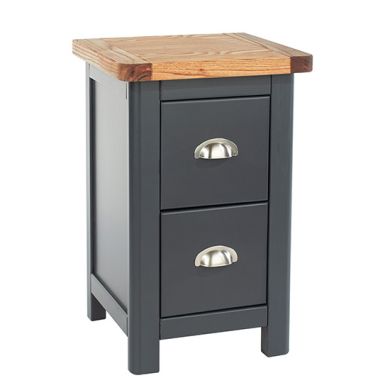 Highland Petite Bedside Cabinet With 2 Drawers In Midnight Blue