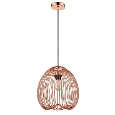 Dollis 1 Bulb Wire Birdcage Effect Ceiling Pendant Light In Copper
