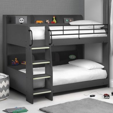 Domino Wooden Bunk Bed In Anthracite