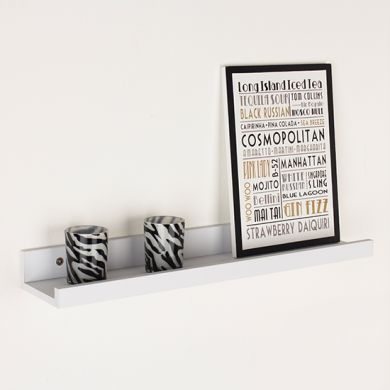 Dura Large Wooden Display Wall Shelf In Matt White