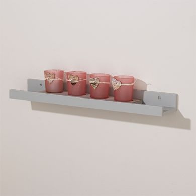 Dura Small Wooden Display Wall Shelf In Light Grey