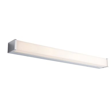 Edge 600 LED Wall Light With Chrome With White Polycarbonate Shade