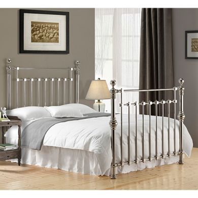 Edward Metal Double Bed In Chrome