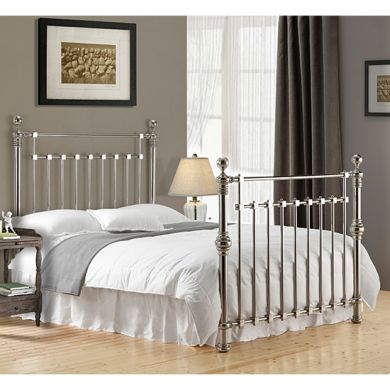 Edward Metal King Size Bed In Chrome