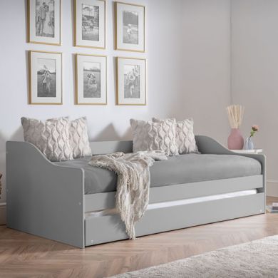 Elba Wooden Daybed With Guest Bed In Dove Grey