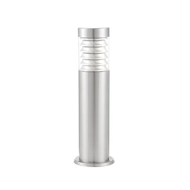 Equinox LED Clear Polycarbonate Shade Outdoor Post In Brushed Stainless Steel