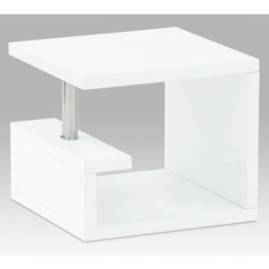 Eriko Wooden Lamp Table In White High Gloss