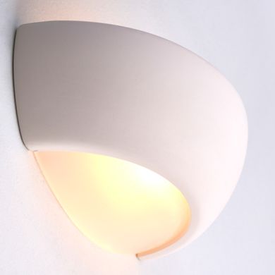 Eton LED Wall Light In Unglazed Ceramic