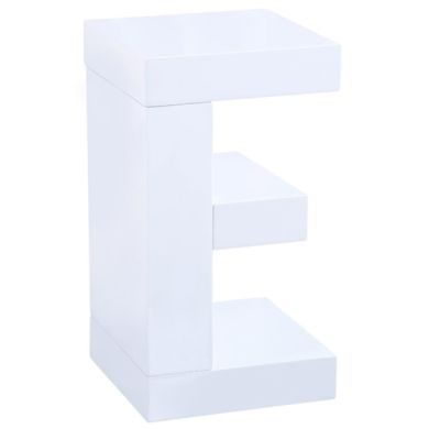 Eve Wooden Lamp Table In White High Gloss