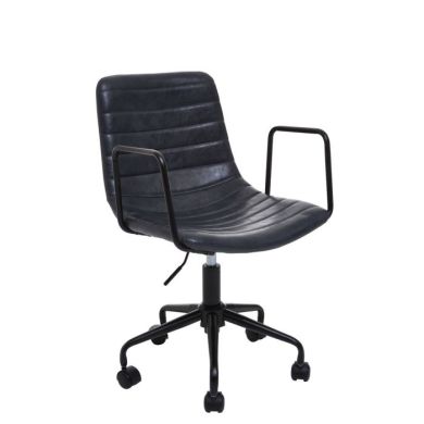 Forbes Faux Leather Home And Office Chair In Grey