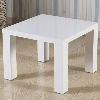 Foxley Wooden Lamp Table In White High Gloss