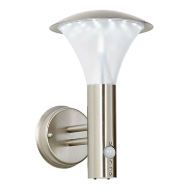 Francis LED Pir Wall Light In Brushed Stainless Steel