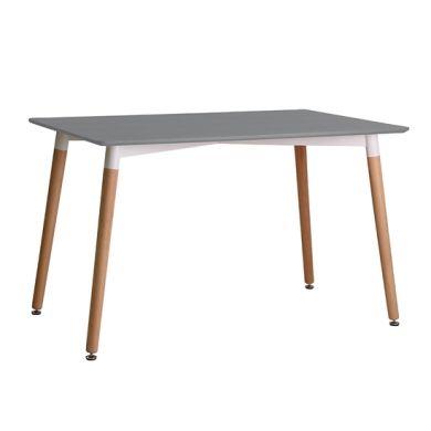 Fraser Wooden Dining Table In Grey